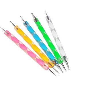 Ibeauty(TM) 5 PCS X 3 Colorful Way Marbleizing Dotting Pen Tools Set