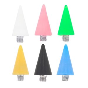 HAKIDZEL 3Pcs Acrylic Dotting Pen Replacement Heads for Nail Art Black Rhinestone Picker Tips Manicure Dotting Tools for Salon and Home Use