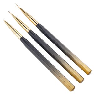 PartyKindom 3pcs Line Drawing Pen Suit Manicure Kit Finger Brush Nail Art Liner Mix Kiss Nails Nail Decor Nail Accessories Nail Tools Nail Supplies Plastic Rod