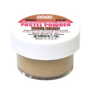 1/2 Ounce Gold – Pastel Powder by Sassi for Beautiful Nails
