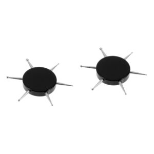 BELLIFFY 2pcs Diy Nail Circular Nail Dotting Tool 6 Sizes Pen Tips Black Art Pens