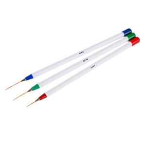 WOONEKY Nail Art Pens Brushes Set for Fine Line Drawing Complete Nails Kit Stripping Tape for Professional or Diy Use