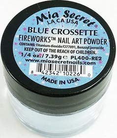 Mia Secret Nail Art Powder Fireworks Collection – .25 oz (Blue Crossette)