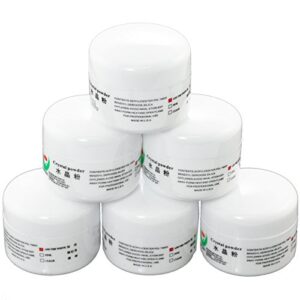 Beauties Factory 6pcs White Color Crystal Acrylic Powder Nail Art