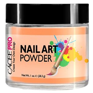 Acrylic Nails Color Acrylic Powder For Nail Art> 1oz Jar by Cacee> For Any Professional Acrylic Nail Kit> Premix of Pigments> Glitter> & Metallic Effects (Melon Orange #51)