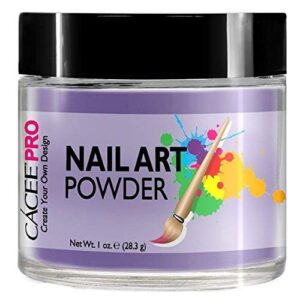 Acrylic Nails Color Acrylic Powder For Nail Art> 1oz Jar by Cacee> For Any Professional Acrylic Nail Kit> Premix of Pigments> Glitter> & Metallic Effects (Heather Purple #50)
