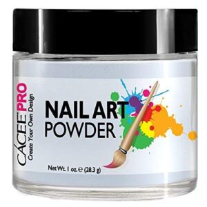 Acrylic Nails Color Acrylic Powder For Nail Art> 1oz Jar by Cacee> For Any Professional Acrylic Nail Kit> Premix of Pigments> Glitter> & Metallic Effects (Powder Blue #54)