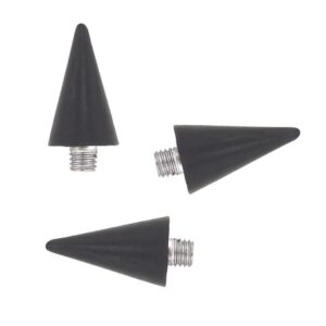 MUSISALY 3Pcs Black Acrylic Dotting Pen Replacement Heads for Nail Art DIY Manicure Tools for Rhinestones Gems and Beads for Nail Decoration and Design