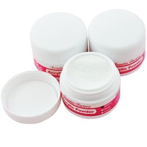 Beauties Factory 3 x White Color Acrylic Powder Nail Art