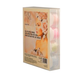 TONES Acrylic Nail Powder Collection – Advanced Formula for Flawless> Brilliant Art with Enhanced Pigmentation & Strong Grip | Set of 12 Colors (Pastel)