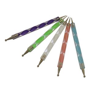 5pcs 2-way Nail Art Dotting Marbleizing Pen H2017
