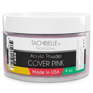 Tachibelle Professional Acrylic Nail System Acrylic Powder> 4 oz. Made in USA. Used in Professional Salons. (Cover Pink 4oz)