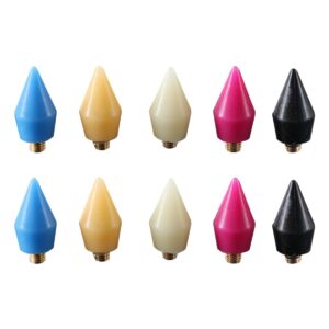 Beaupretty 10pcs Mixed Color Nail Art Dotting Pen Heads Rhinestone Tool for DIY Manicure Easy to Use Durable Wax Heads for Gems and Beads Compact and Reusable Art Supplies