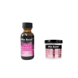 Mia Secret Liquid Monomer 1 oz and Natural Pink Powder 4 oz