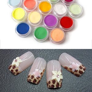 Newest fashion 12 Colors Nail Art Tips UV Gel Powder Dust Design 3D Decoration Manicure