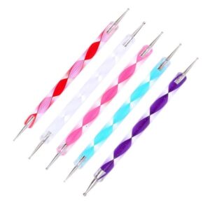 Occus 5pcs Nail Art Dotting Pens Nail Drill Point Nail Tools for DIY Nail Art Decor Nail Art Dotting Pen – (Color: B)