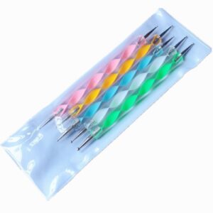 Ostart 5 Pcs Nail Art Tool Dotting Paint Pen Manicure Pedicure Tool