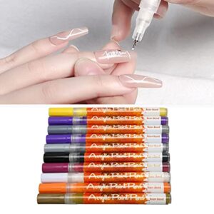 Nail Polish Pens>10 Pcs Colorful ABS Case Nail Point Painting Graffiti Dotting Pen DIY Quick Dry Multiple Colors Nail Art Pen DIY Nail Art Drawing Pen