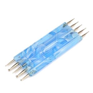 5pcs 2 Way Nail Art Dotting Marbleizing Painting Pen