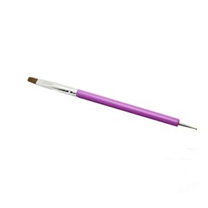 YUNSI Nail Pens 2pcs Nylon Double-End Nail Brush Point Drill Pen Tool Plane Drawing Pen Painting Brush for Nail Art (Color : 02)
