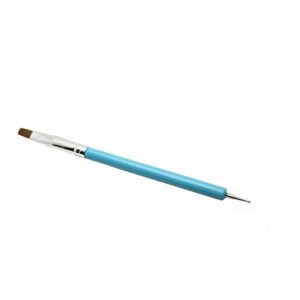 YUNSI Nail Pens 2pcs Nylon Double-End Nail Brush Point Drill Pen Tool Plane Drawing Pen Painting Brush for Nail Art (Color : 01)