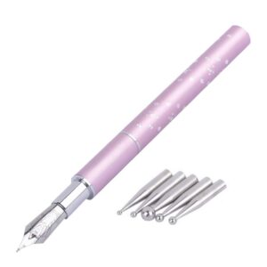 1 Set Nail Art Fountain Pen Brush with Replacement Accessories Manicures Painting Pens Nail Art Tool Paintbrush Manicure Supplies nail dotting tool,nail pen,nail design tools(Pink)