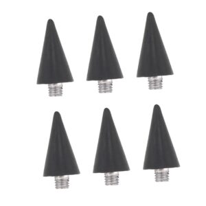 NOLITOY 6 Pcs Nail Wax Head Dotting Pen Point Rhinestones Picker Head Manicure Dotting Tools Nail Point Pen Head, 3X1cmx2pcs, Blackx2pcs