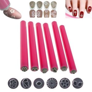 6PCS Nail Art Stamp Pen Set DIY Nail Art Tools with 6 Different Patterns Nail Art Stamping Pen Nail Graffiti Nail Art Dotting Tools Nail Art Design Tools Flower Nail Stamper Pen Nail Art Stamper Kit