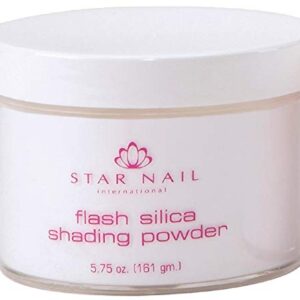 Star Nail Flash Silica Shading Powder Super White 5.75 oz(161 gm.)