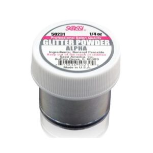 1/4 Ounce Alpha – Glitter Acrylic Powder by Sassi for Beautiful Nails