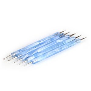 CAETLE® 5 X 2 Way Marbleizing Dotting Pen Set for Nail Art Manicure Pedicure