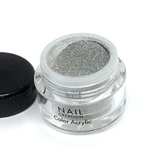 Nail Creation Coloured Acrylic Powder> Silver Lady
