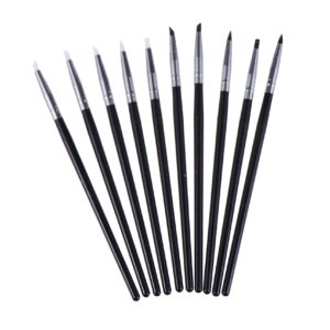 NOLITOY Nail Art Pen Set 10pcs Silicone Nail Embossing Pens Dotting Drawing Brushes Versatile for Salon or Home Use