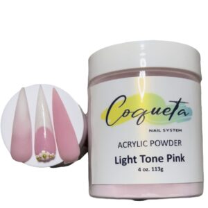 Acrylic Nail Powder Coqueta Nail System (Light Tone Pink)> 2 Ounce
