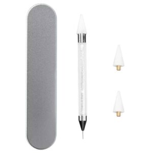 OOTDAY Nail Dotting Tools, 6 inch Rhinestone Picker, Dual-Ended Nail Art ToolsPicker, Rhinestone Dotting Pen for Nail DIY, Nail Craft, Nail Art