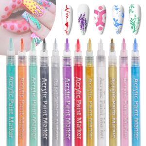 Gorvalin Painting Nail Polish Pen>Nail Art Ink Pen Nail Point Graffiti Dotting Liner Painted Pen Sets Nail Design Kit for Nail DIY Decoration