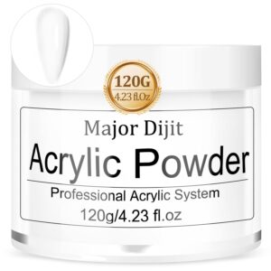 120g Acrylic Powder Clear Acrylic Nail Powder 4.23oz Large Capacity Professional Polymer for 3D French Nail Manicure Extension Nail Carving Long Lasting Beauty Gifts （Clear)