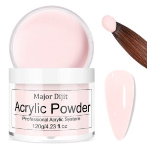 120g Acrylic Powder Acrylic Nail Powder 4.23oz Large Capacity Professional Polymer for 3D French Nail Manicure Extension Nail Carving Long Lasting Beauty Gifts (Pink)