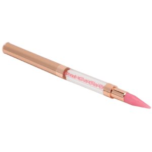 Wax Tip Dotting Pen, Comfortable Ergonomic Length Manicure Dotting Pen for Beginners Professional Nail Artist for Different Sizes Types Rhinestone(pink)
