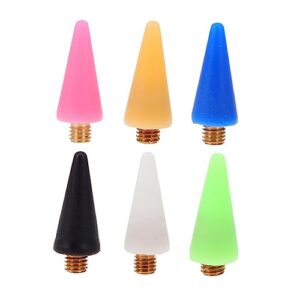 Balacoo 6pcs Point Drilling Pen Wax Head Wax Pen Wax Dotting Pen Nail Accessories Nail Gems Dotting Tool Gems for Nails Waterproof Wax Picker Head Crayon Zinc Alloy Replaceable