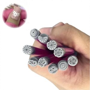 15-Pack Nail Art Flower Stamping Pen Set – DIY Art Design Tools for Creative Nail Art – Dot Painting Tool for Nail Art Graffiti – Enhance Your Nail Stamping with these Nail Art Pens