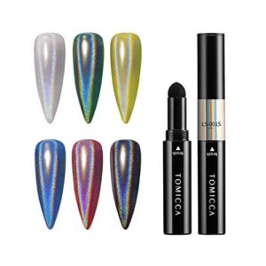 TOMICCA 2020 Magic Chrome Nail Powder Pen>Holographic Nail Powder Pen>Air Cushion Magic Pen Nail Art Powder Decoration Pen,1 Pack
