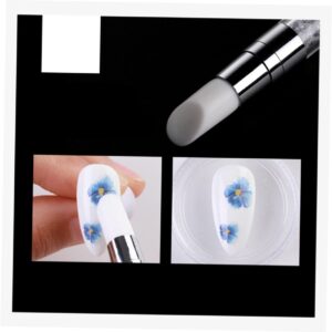 Beavorty Nail Pen Set 3pcs Nail Art Tools Silicone Brush Pen Double Head for Sculpture Decor Detail Work