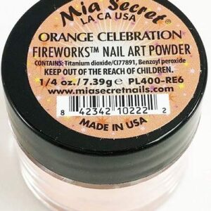 Mia Secret Nail Art Powder Fireworks Collection – .25 oz (Orange Celebration)