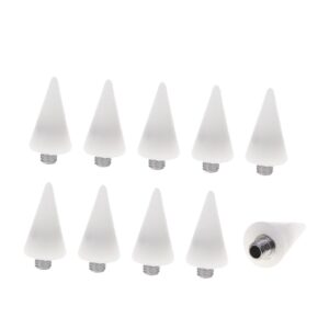 Mikinona 10Pcs Nail Wax Head Dotting Pens for Gemstone Art Dual Ended White Wax Tips for Nail Decoration for Nail Art and Rhinestone Application