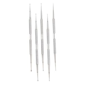 Balacoo 5pcs Nail Art Drill Pen Nail Decorating Tools Hat Stands Display Bee and Honeycomb Charms Nail Tools for Nail Art Paint Tools Dual- Gel Stainless Steel Painted To Rotate