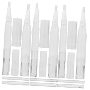 Mikinona 12 Pack Empty Nail Oil Tubes Nail Polish Pen Cuticle Pen Lip Gloss Containers Refillable Nail Oil Pens Cuticle Oil Pens
