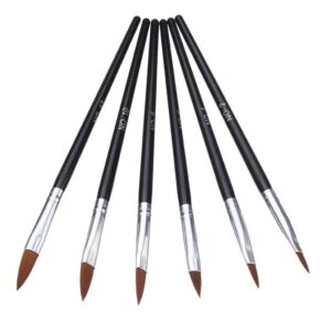 ZUIAI Nail Pen Black Rod 6 Sets Crystal Pen Paint Pen Flower Pen Flower Pen Nail Black Rod