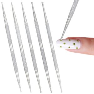 5 PACK Point Color Tools Pattern Tracing Stylus Nail Art Design Tools Embossing Tools for Paper Manicure Home Salon Use