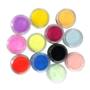 Colorido 12 Multiple Pigment Material Nail Creativity Tips Gelatin Powder Dirt 3D DIY Adornment